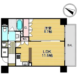 リーガル京町堀【5階】の間取り