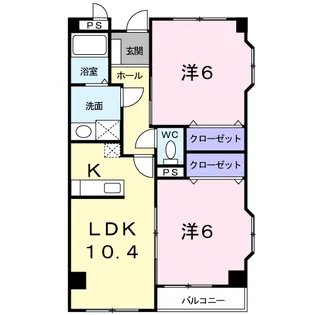 グランディール 403号室【4階】の間取り