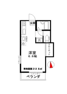 グリーンハイツA【1階】の間取り