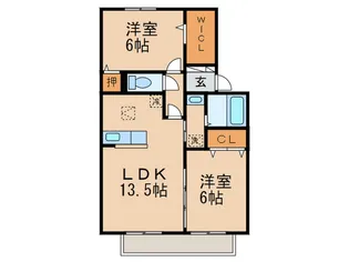 セジュールトリニテA棟【1階】の間取り