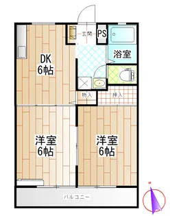 パナハイツ小菅A【2階】の間取り
