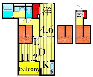 アンジュール西小岩【3階】の間取り