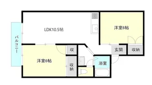 スルガヒルキャッスル A【2階】の間取り