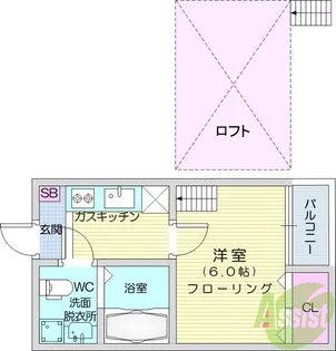 CAROLINA長町【1階】の間取り