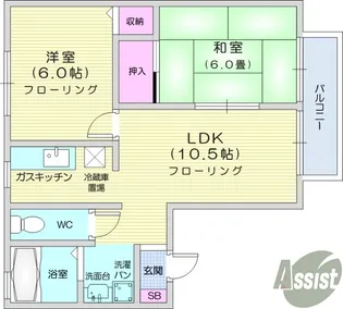 セントレージュA【1階】の間取り