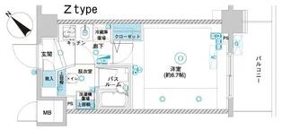 フェニックス横濱関内BAY GAIA【10階】の間取り