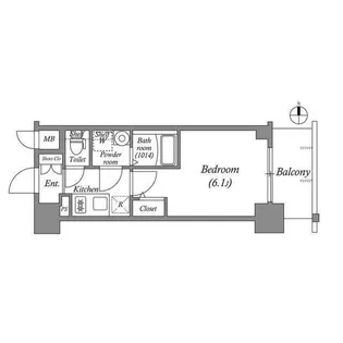エスリード神戸ラ・コスタ【7階】の間取り