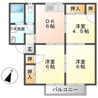 プレジ-ル鳥井原 A棟【2階】の間取り