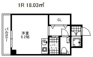 ワコーレプラティーク神戸深江駅前【2階】の間取り