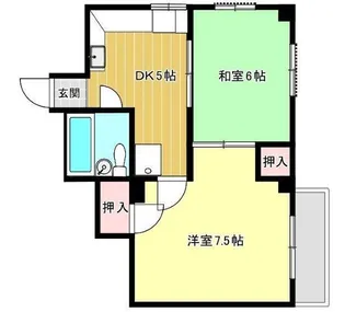 神奈川県藤沢市南藤沢【マンション】の間取り