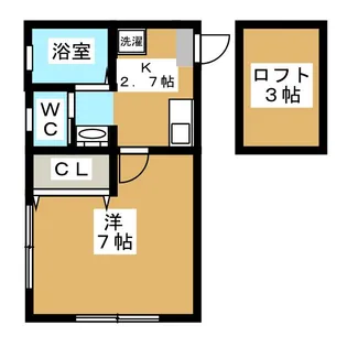 クオーレ橋本【2階】の間取り