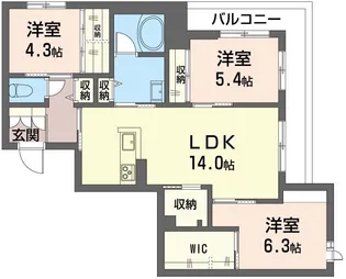 グリシーナ【2階】の間取り