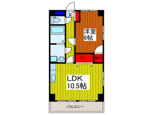 セゾンミヤ【4階】の間取り
