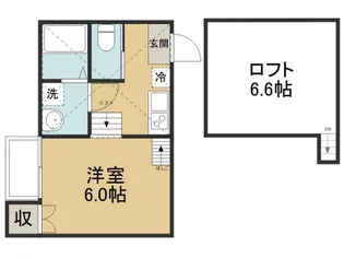 alpha the premier 吉方町【1階】の間取り