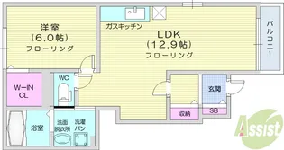 ペネトラーレ・北中山3【1階】の間取り