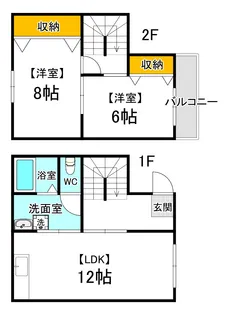 岡山県岡山市北区万成西町【一戸建】の間取り