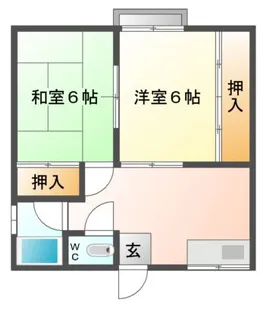 サンハイツ【2階】の間取り