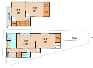 茨城県取手市下高井【一戸建】の間取り