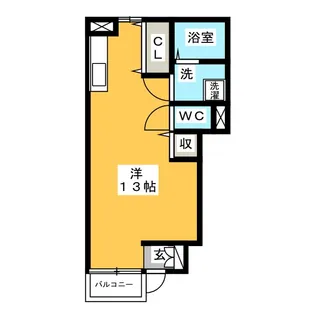 グリンブルスティ YH【1階】の間取り