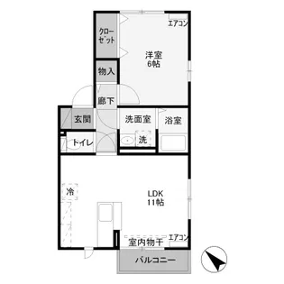 群馬県高崎市飯塚町【アパート】の間取り