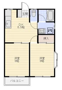 パークハイツB【2階】の間取り