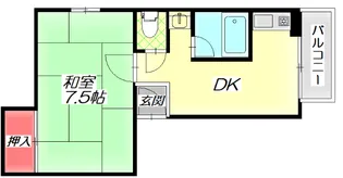 フリーディオ御堂(ハイツ光明)【1階】の間取り