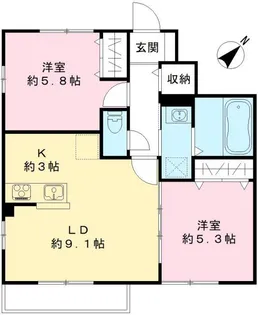 アリビオA【1階】の間取り