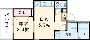 (仮称)ジーメゾン西湊ウィシエ【2階】の間取り