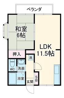 スィートサンハイム【2階】の間取り