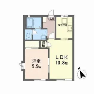 ドミールA【1階】の間取り