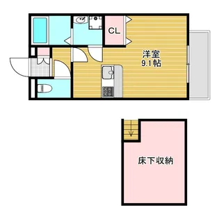 ゴールドヒル瀬川【1階】の間取り