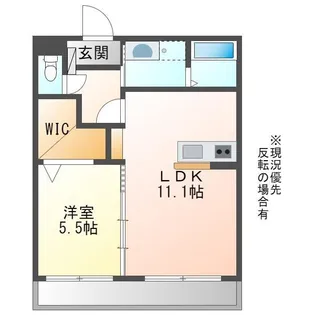 1LDKの間取り画像