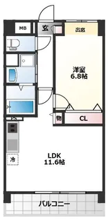 プライムアーバン千駄木【6階】の間取り