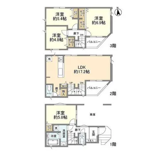 東京都日野市大坂上4【一戸建】の間取り