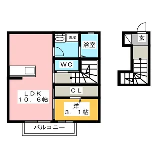 サンライズY【2階】の間取り