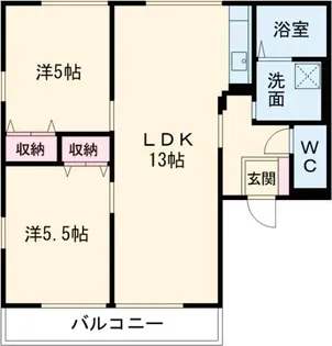 アネシス韮塚【1階】の間取り