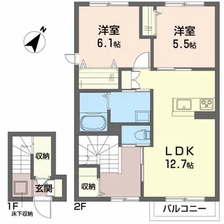 シャーメゾン Grace【2階】の間取り