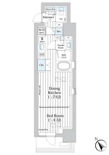 東京都中央区築地3【マンション】の間取り