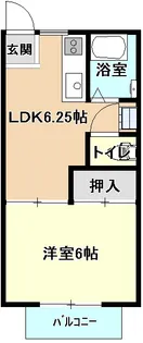 コーポ西琴芝台【2階】の間取り