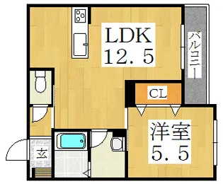 シャーメゾンクレイドル【1階】の間取り