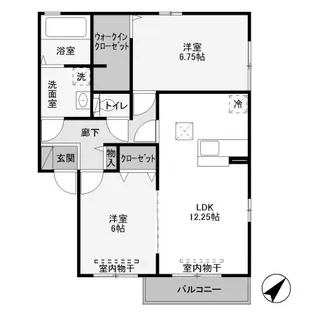 オルテンシアII【2階】の間取り