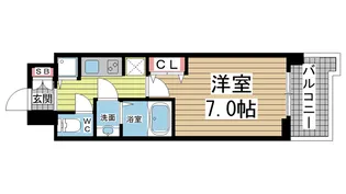 ラヴ神戸三宮【13階】の間取り