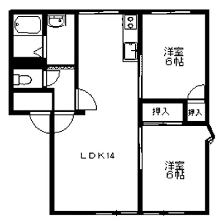 プライムハウス【1階】の間取り