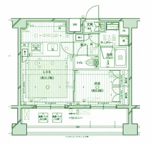 レガリス品川南大井パークサイド【10階】の間取り