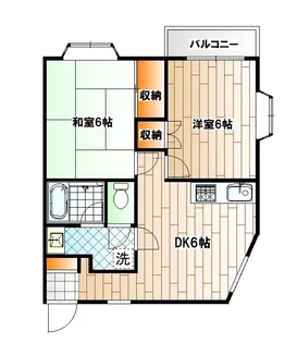 レ・ソレイユ大口【1階】の間取り