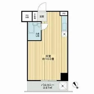 第22宮庭マンション【9階】の間取り