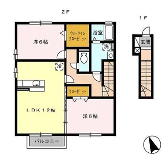 グランドソレーユII【2階】の間取り