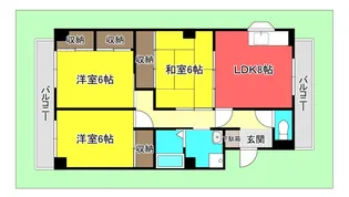 広島県安芸郡海田町曙町【マンション】の間取り