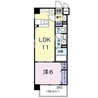 カルフール【6階】の間取り