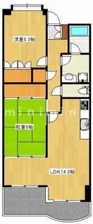 熊本県熊本市中央区小沢町【マンション】の間取り